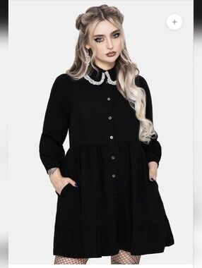 Disturbia 🕷 Salem Collar Mini Smock Dress Sz 10